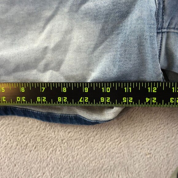 Signature By Levi Strauss Womens Lounge Shorts Size 14 Light Wash Denim Pull On - Picture 6 of 13